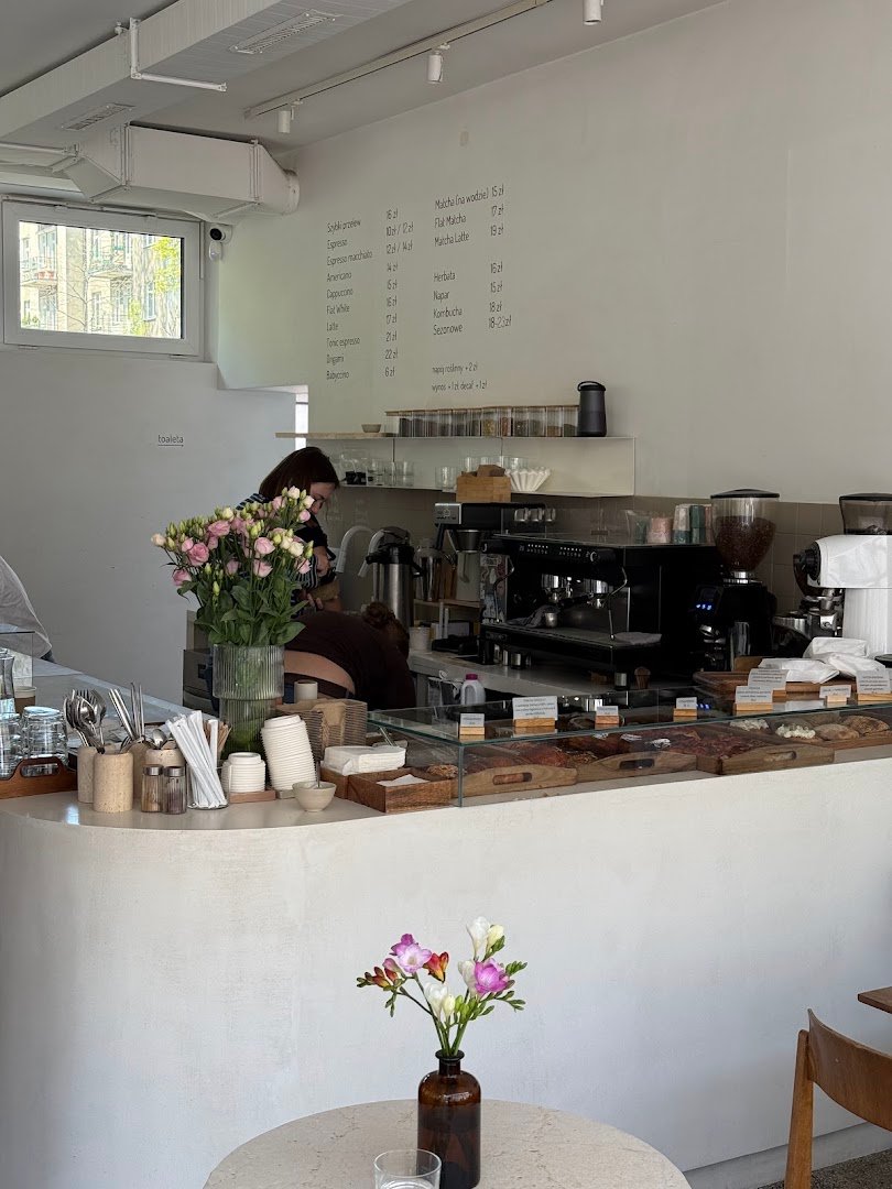 Interior of Panna, specialty coffee shop in Warsaw