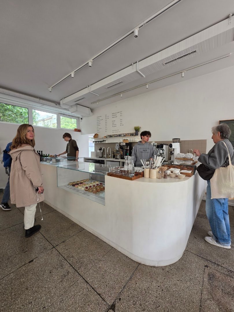 Interior of Panna, specialty coffee shop in Warsaw
