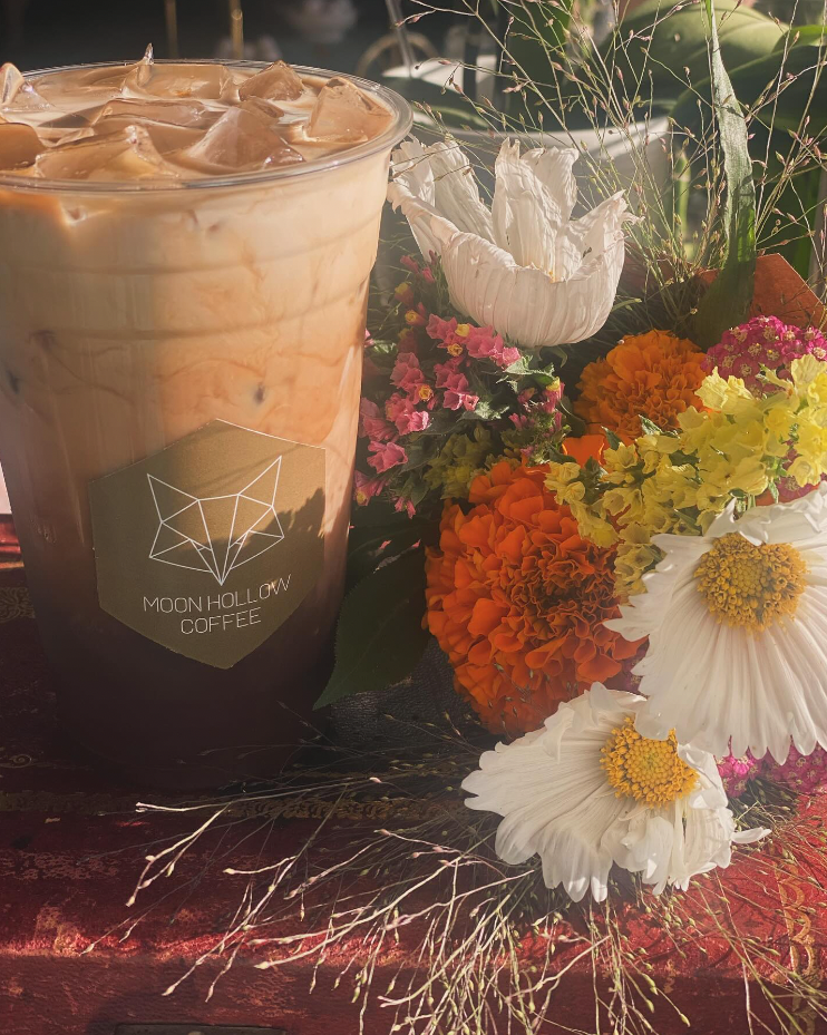 Coffee at Moon Hollow Coffee, specialty coffee shop in Omaha