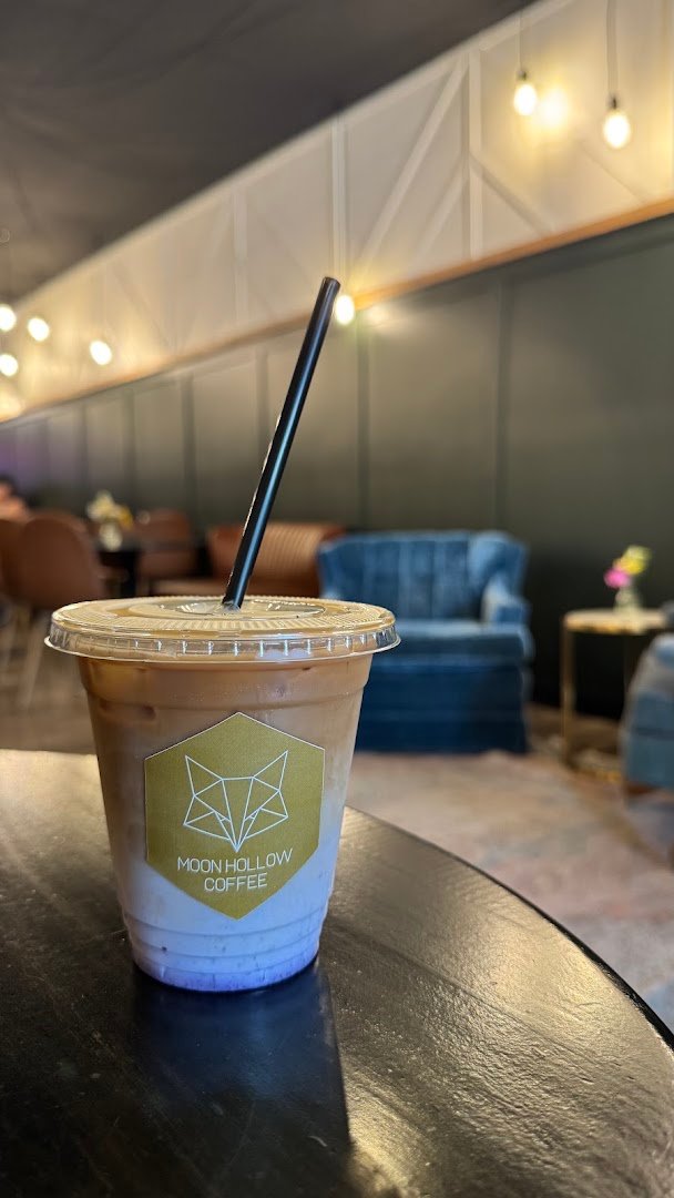 Coffee at Moon Hollow Coffee, specialty coffee shop in Omaha