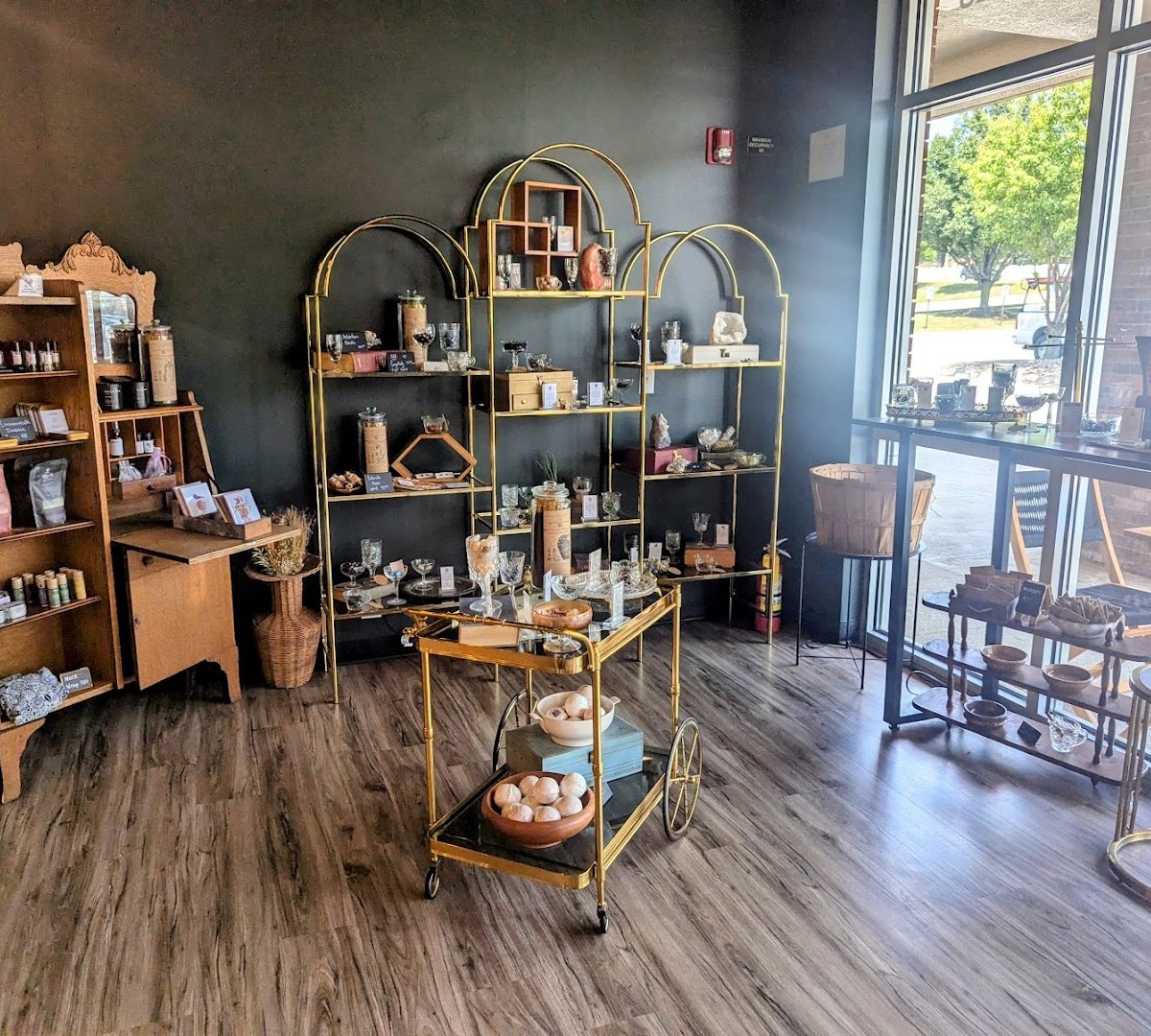 Interior of Moon Hollow Coffee, specialty coffee shop in Omaha