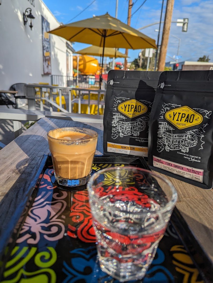 Coffee at Yipao Coffee, specialty coffee shop in San Diego