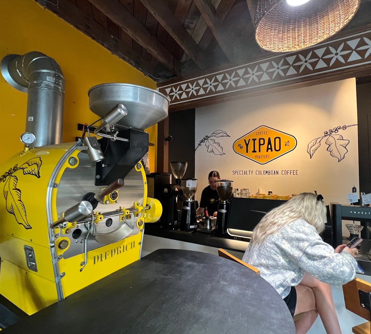Interior of Yipao Coffee, specialty coffee shop in San Diego