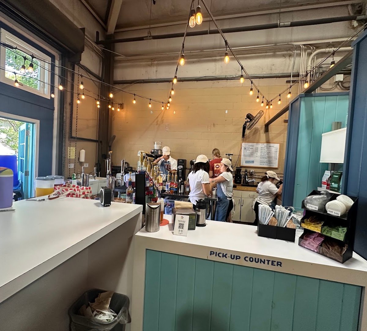 Interior of 321 Coffee - Farmers Market, specialty coffee shop in Raleigh-Durham