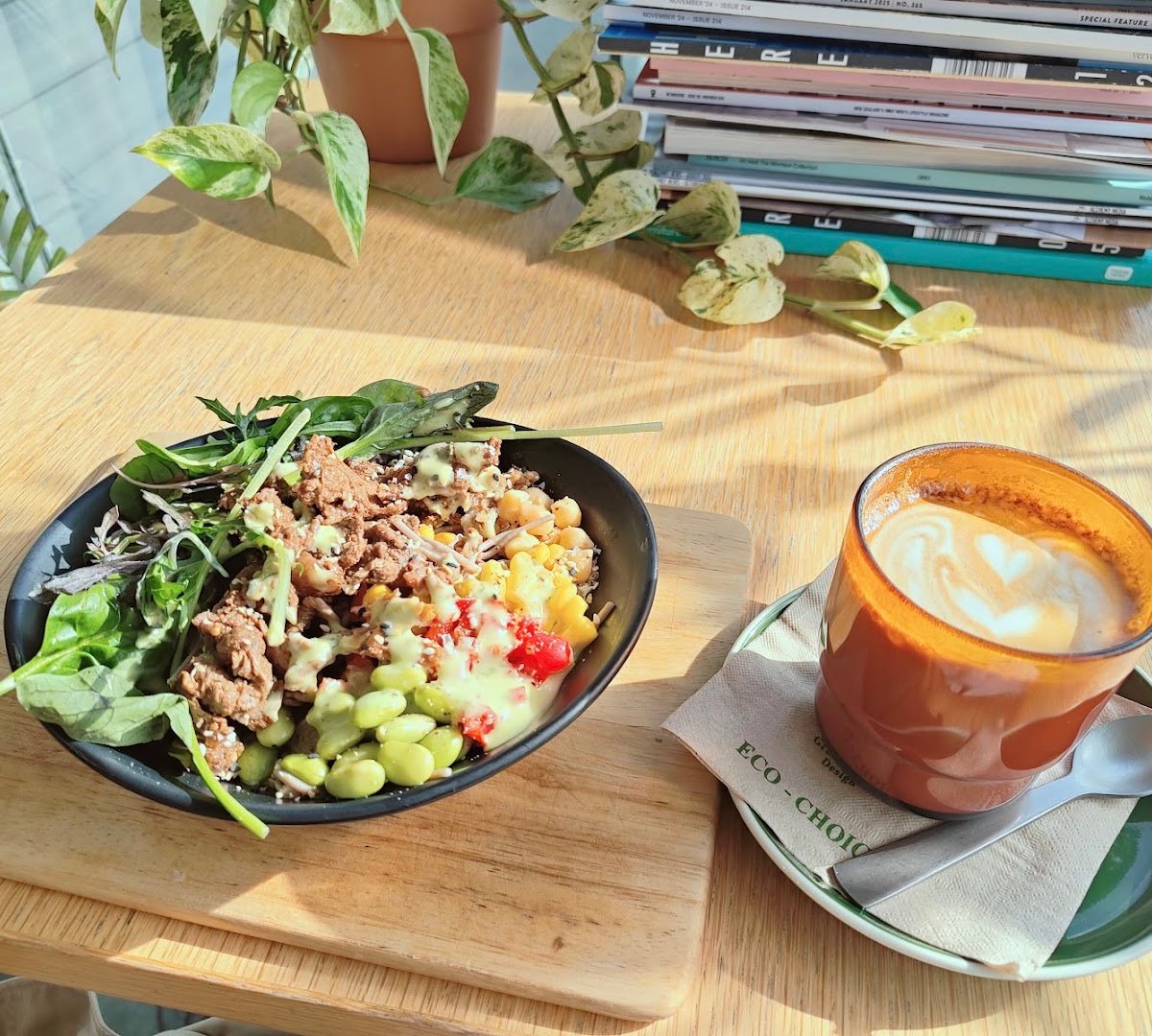 Coffee at Bloc Cafe, specialty coffee shop in Auckland