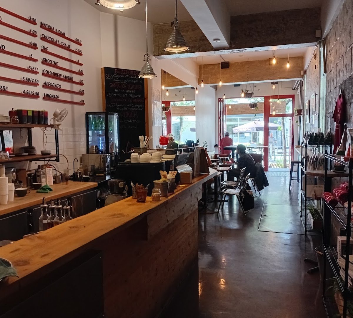 Interior of Cafe Cardynal, specialty coffee shop in Montreal