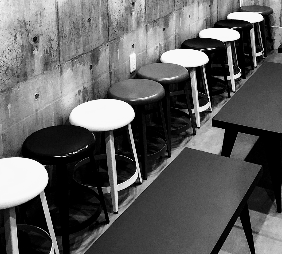 Interior of Black Cat Maple, specialty coffee shop in Osaka