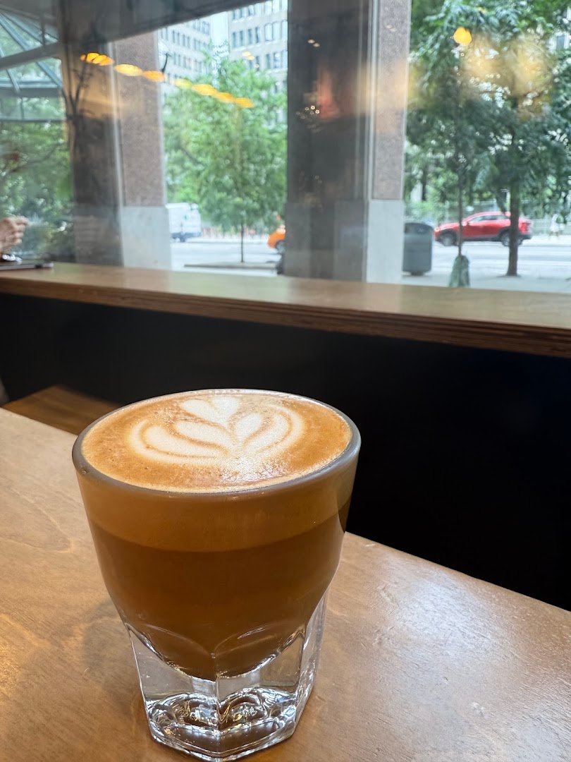 Coffee at Coffee Island, specialty coffee shop in Toronto