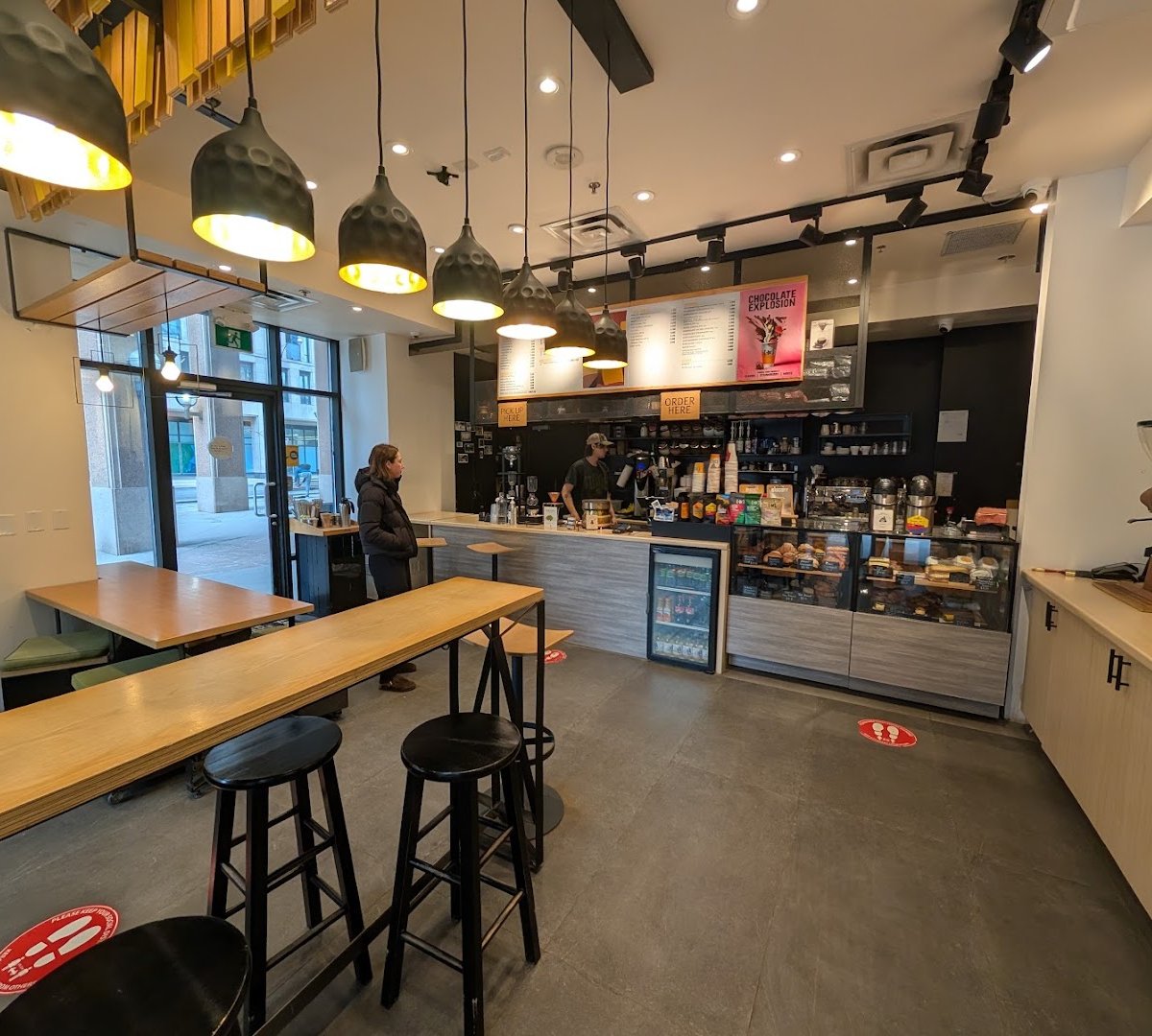 Interior of Coffee Island, specialty coffee shop in Toronto