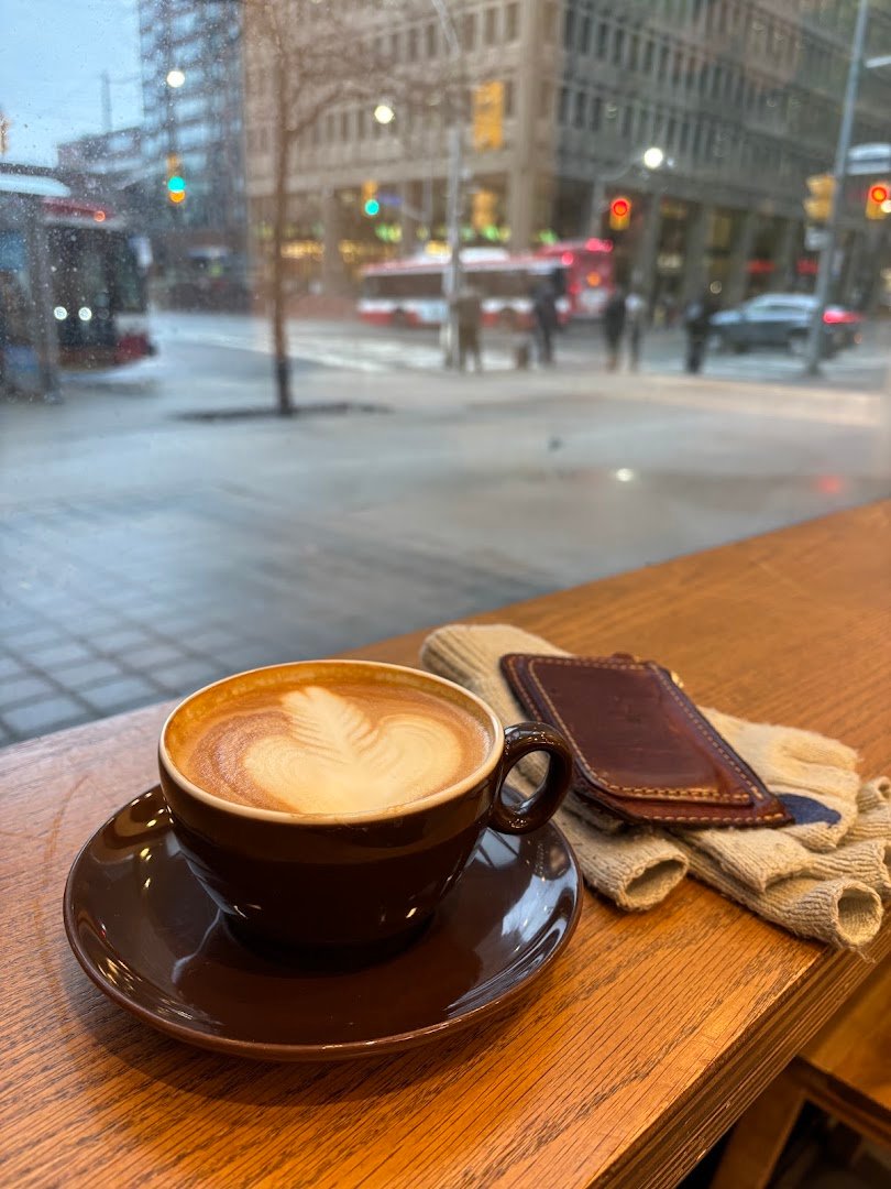 Coffee at Coffee Island, specialty coffee shop in Toronto