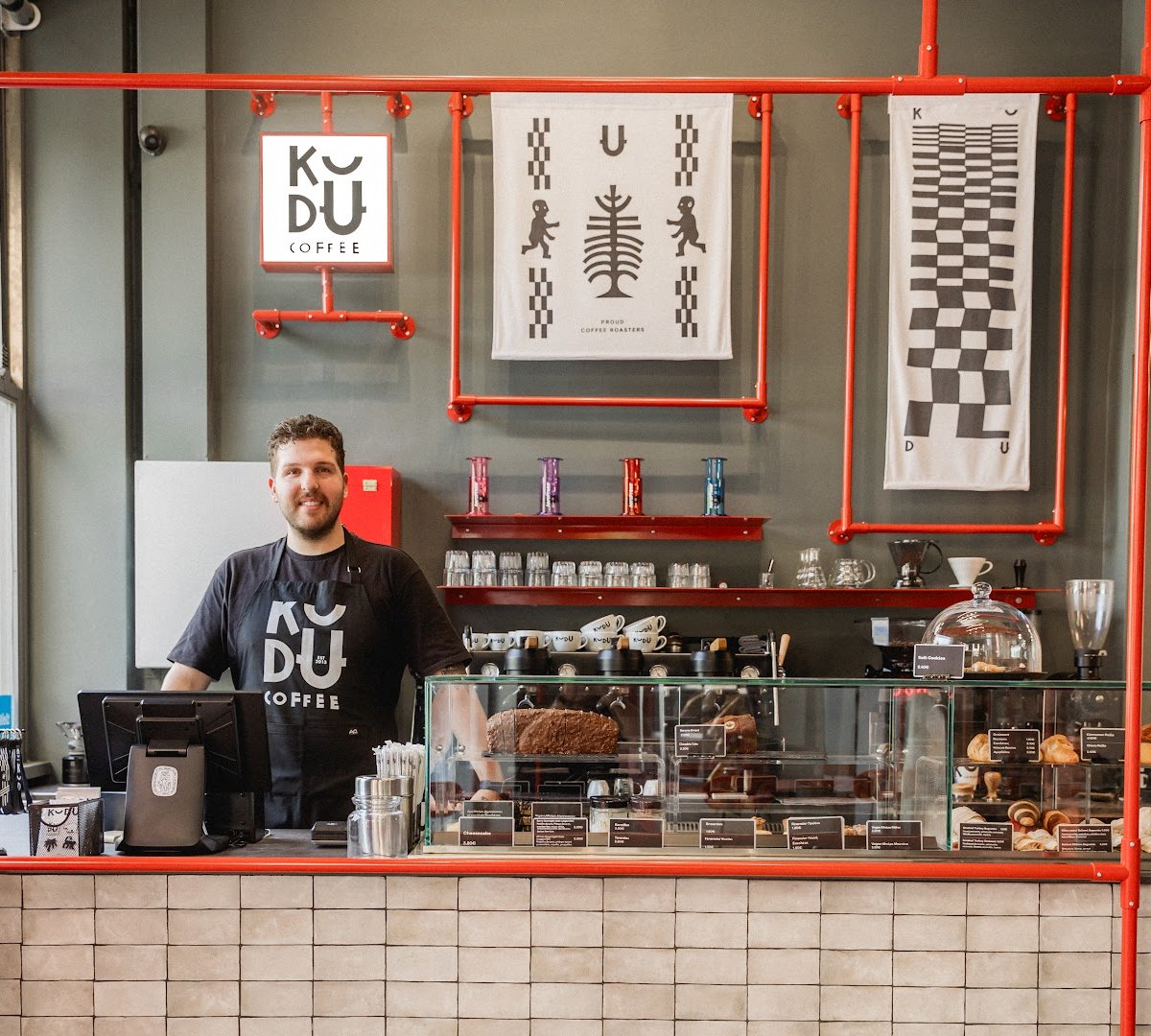 Interior of KUDU Coffee Shop Pagrati, specialty coffee shop in Athens