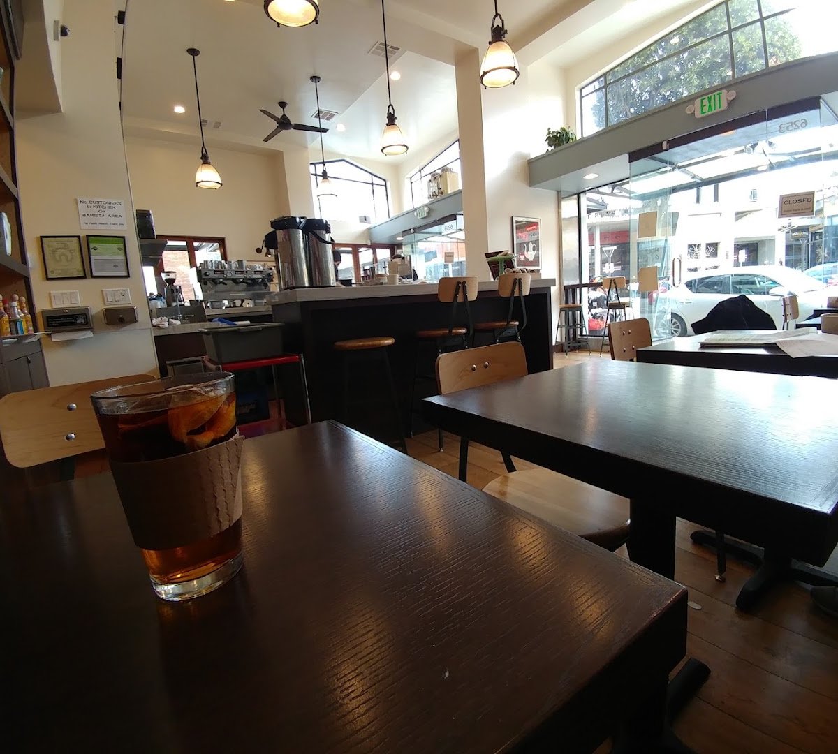 Interior of Cole Coffee Café, specialty coffee shop in Oakland