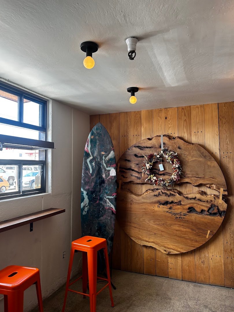 Interior of Acento Coffee Roasters, specialty coffee shop in San Diego