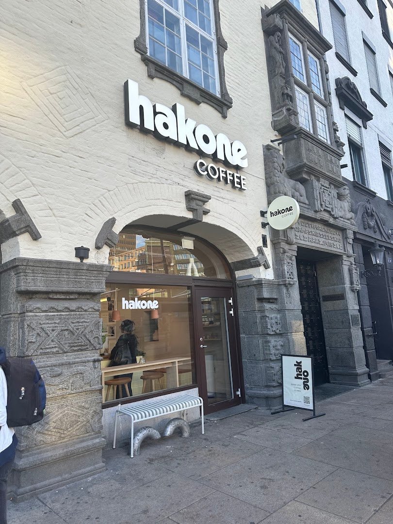 Storefront of Hakone Coffee, specialty coffee shop in Oslo