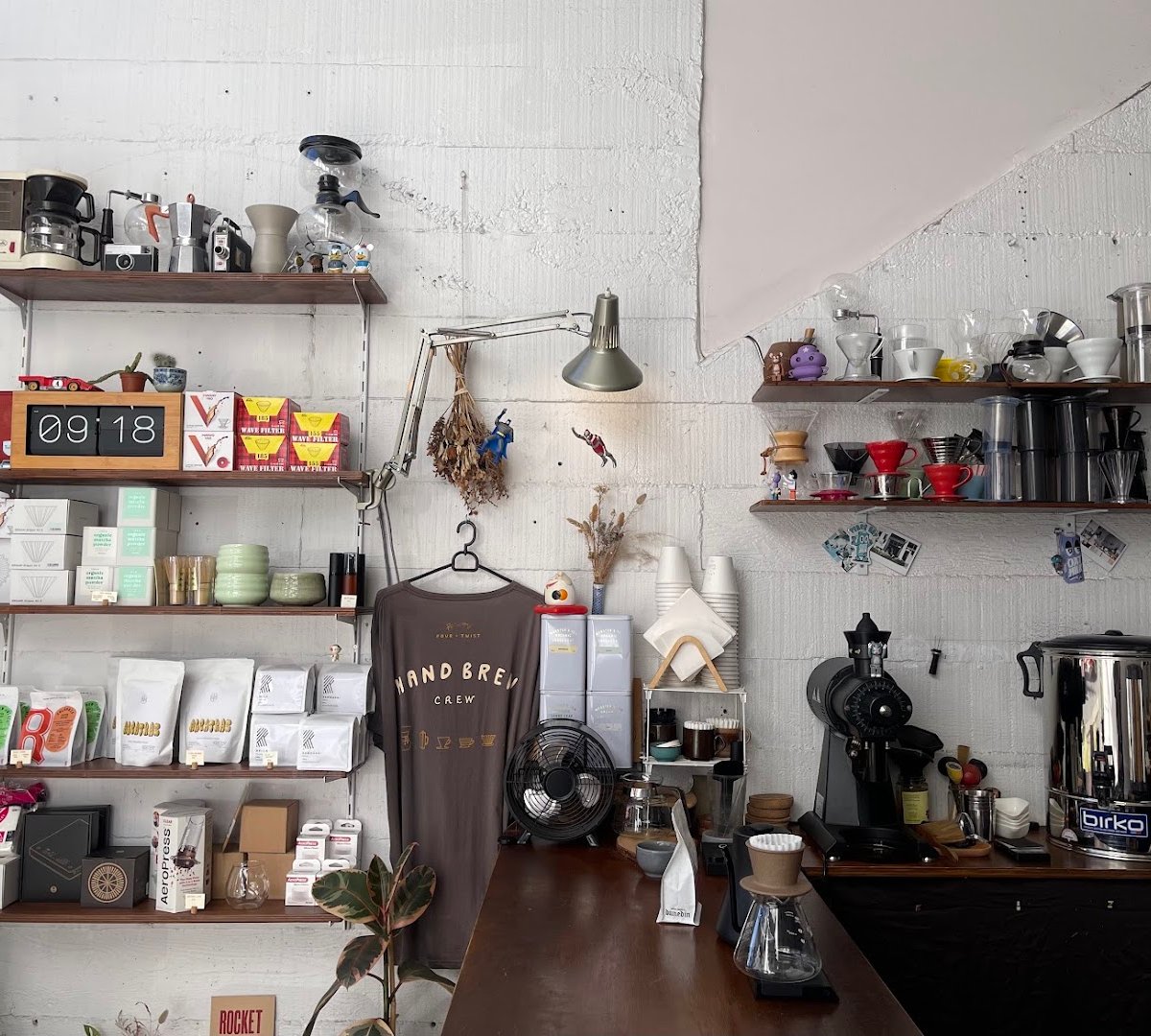 Interior of Pour and Twist, specialty coffee shop in Wellington