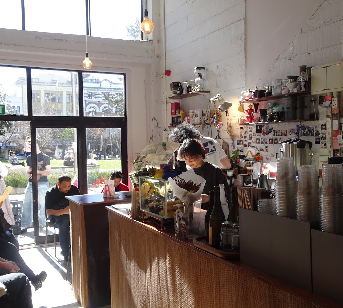 Interior of Pour and Twist, specialty coffee shop in Wellington