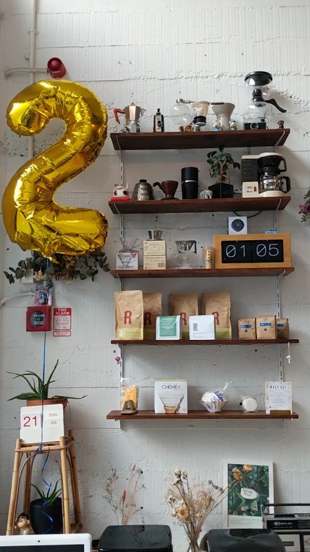 Interior of Pour and Twist, specialty coffee shop in Wellington