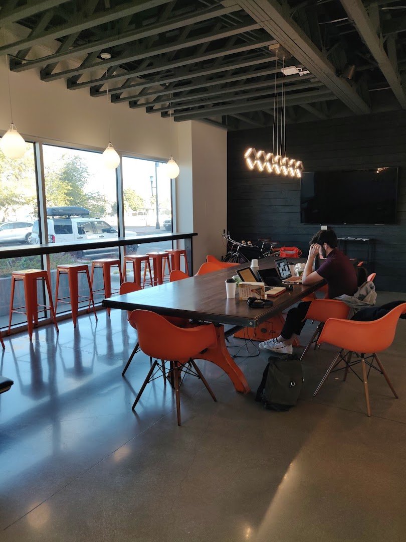 Interior of Public Works Coffee Bar, specialty coffee shop in Las Vegas