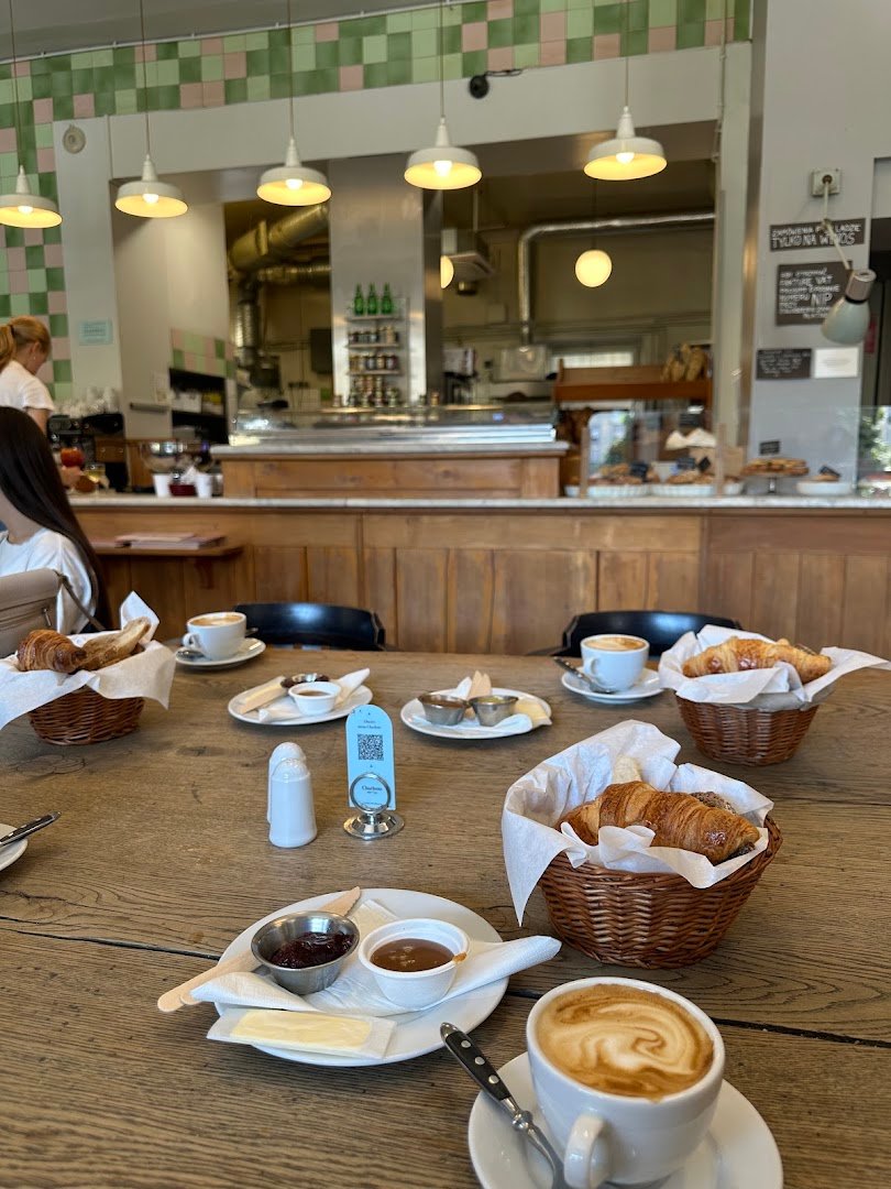 Interior of Charlotte plac Zbawiciela, specialty coffee shop in Warsaw