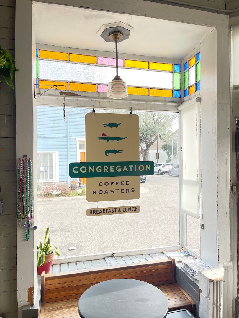 Interior of Congregation Coffee Roasters, specialty coffee shop in New Orleans