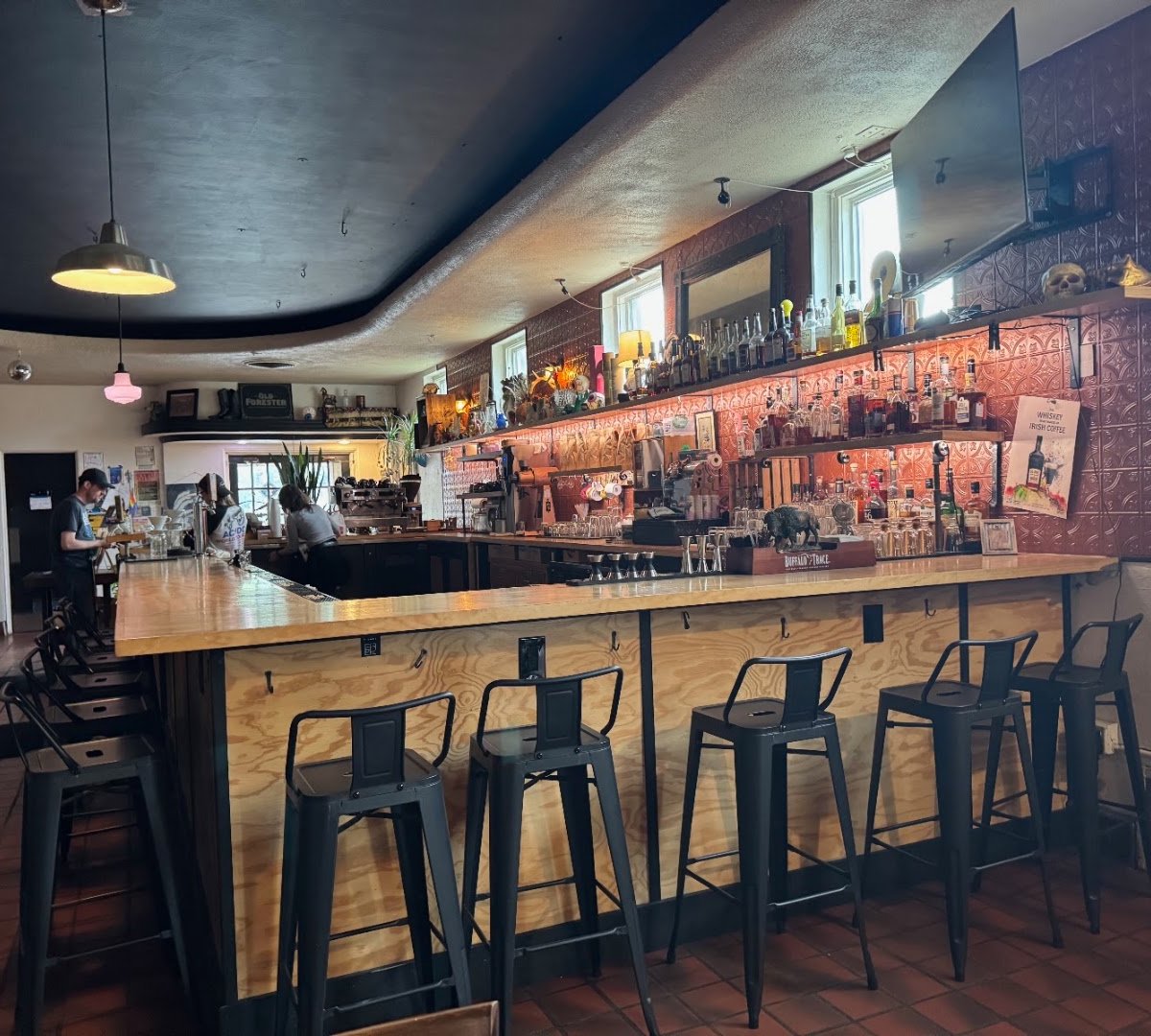 Interior of Hawthorne Coffee Roasters, specialty coffee shop in Milwaukee
