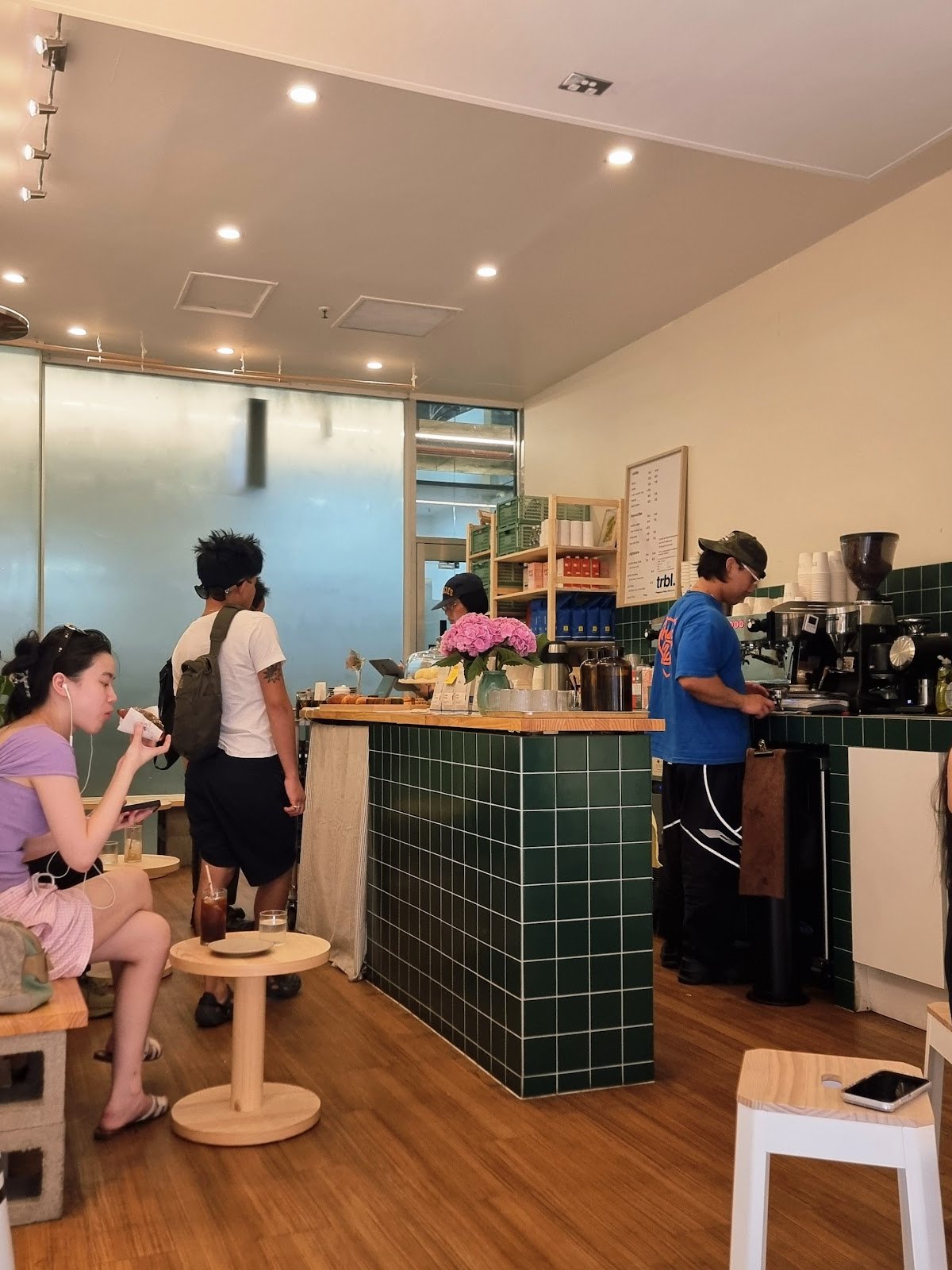 Interior of trbl. Coffee, specialty coffee shop in Melbourne