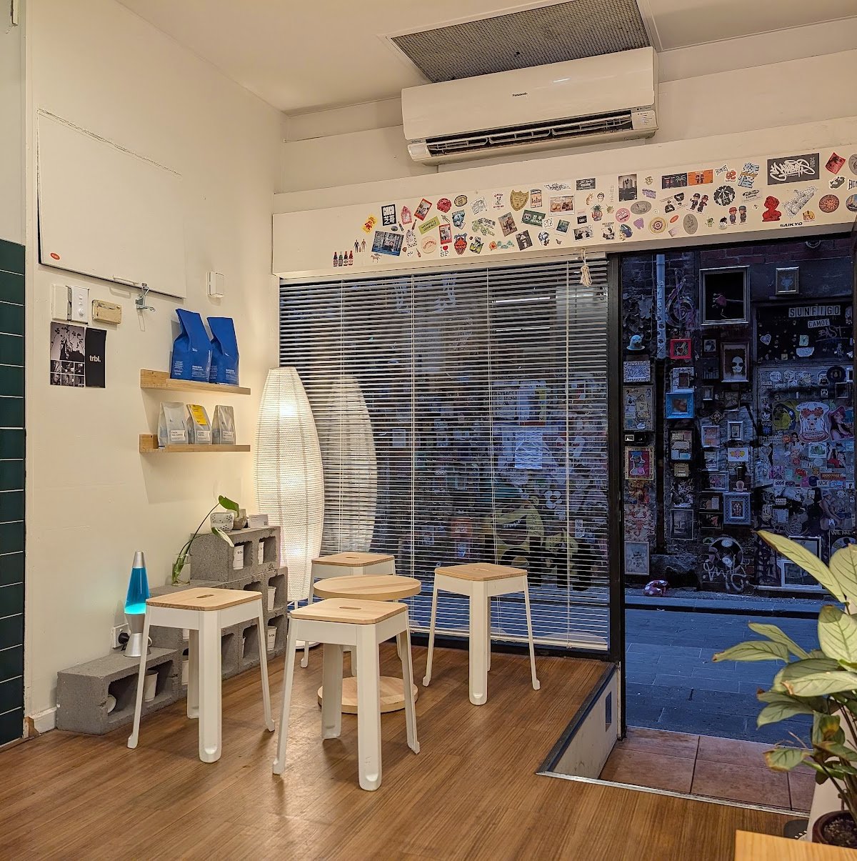 Interior of trbl. Coffee, specialty coffee shop in Melbourne