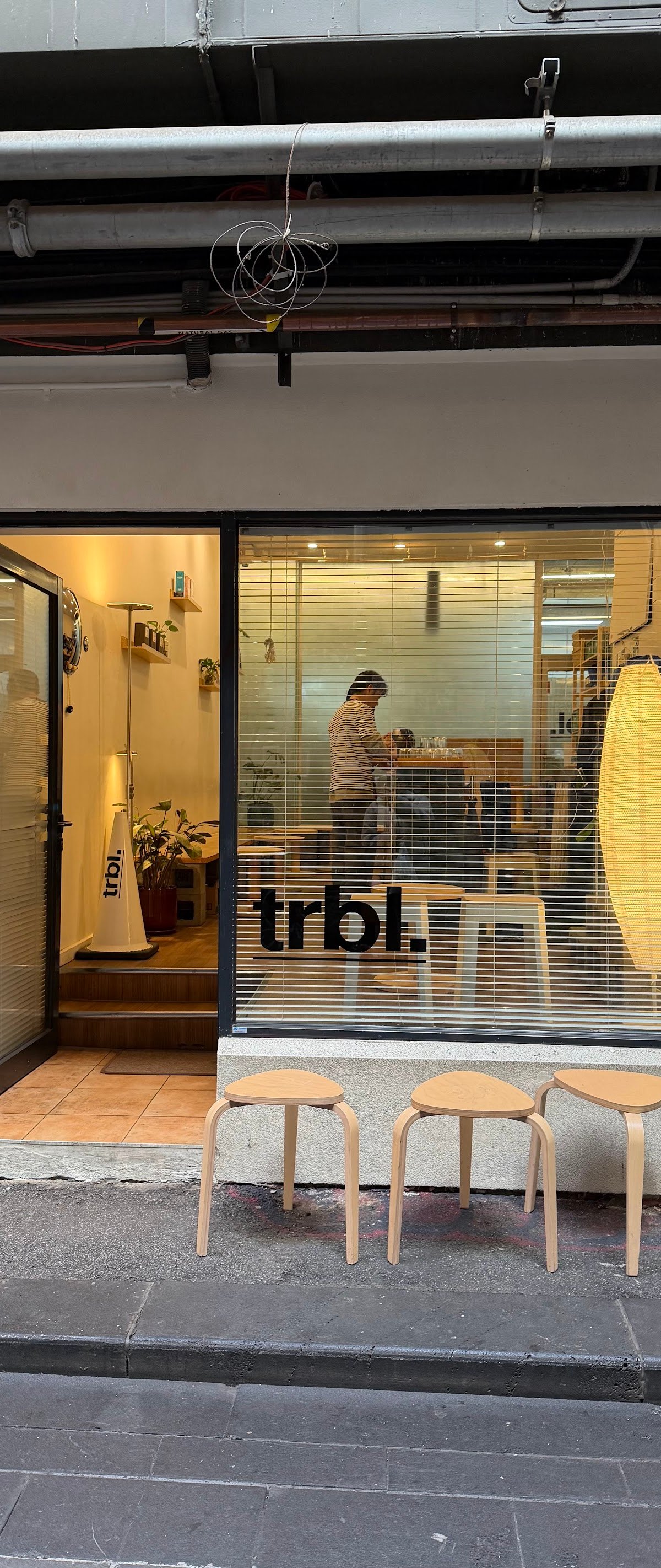Storefront of trbl. Coffee, specialty coffee shop in Melbourne
