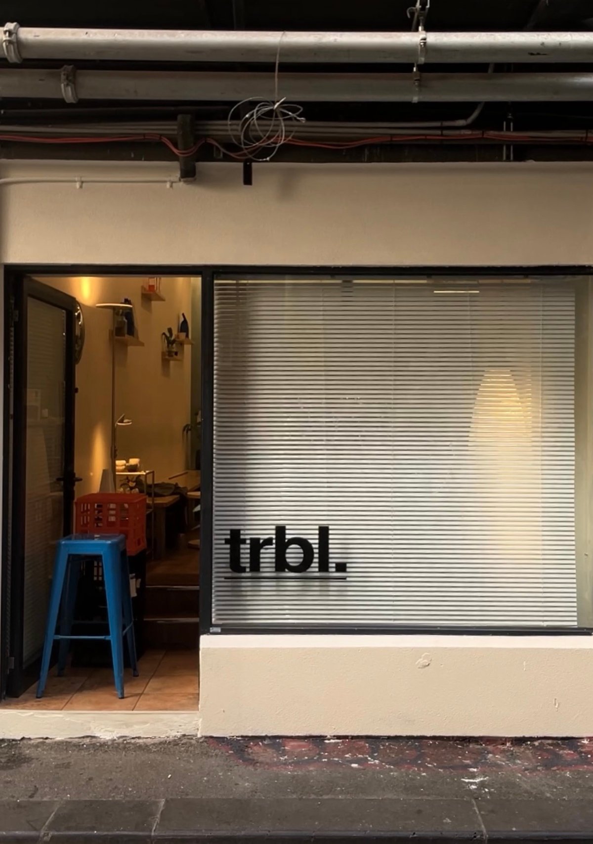 Storefront of trbl. Coffee, specialty coffee shop in Melbourne