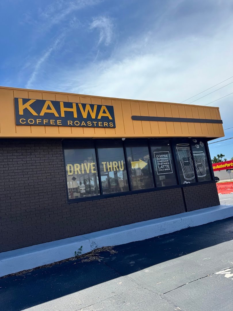 Storefront of Kahwa Coffee, specialty coffee shop in Tampa-St. Petersburg