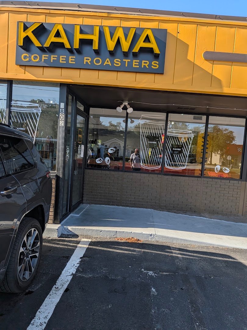 Storefront of Kahwa Coffee, specialty coffee shop in Tampa-St. Petersburg