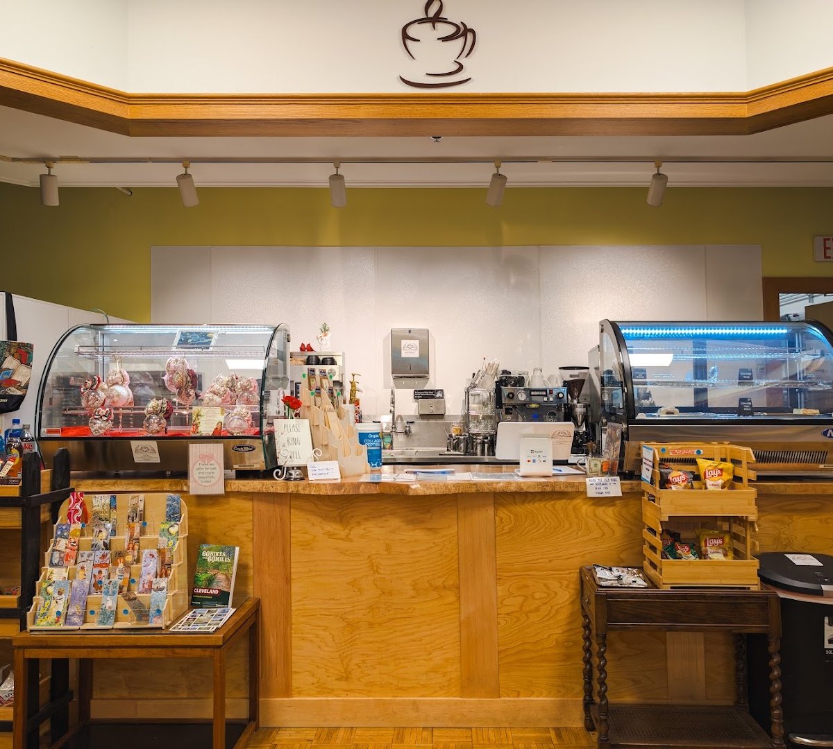 Interior of The Browsing Room Bookstore & Cafe, specialty coffee shop in Cleveland