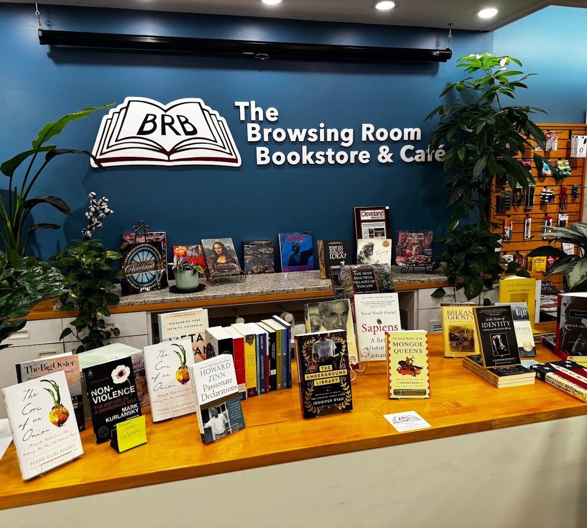 Interior of The Browsing Room Bookstore & Cafe, specialty coffee shop in Cleveland