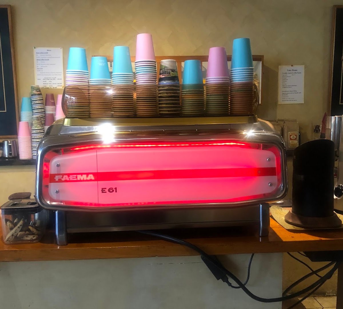 Interior of Old George Coffee, specialty coffee shop in Wellington