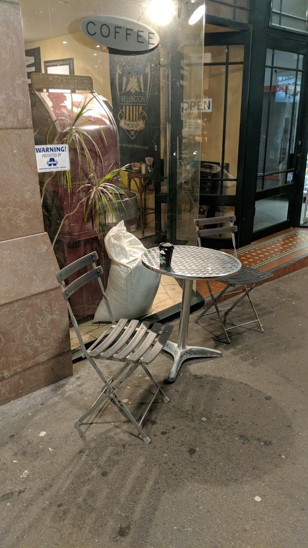 Storefront of Old George Coffee, specialty coffee shop in Wellington