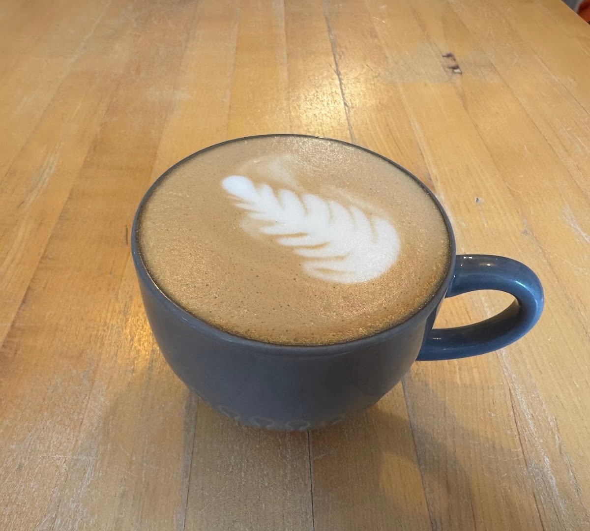 Coffee at The Blue Wolf Cafe, specialty coffee shop in Montreal