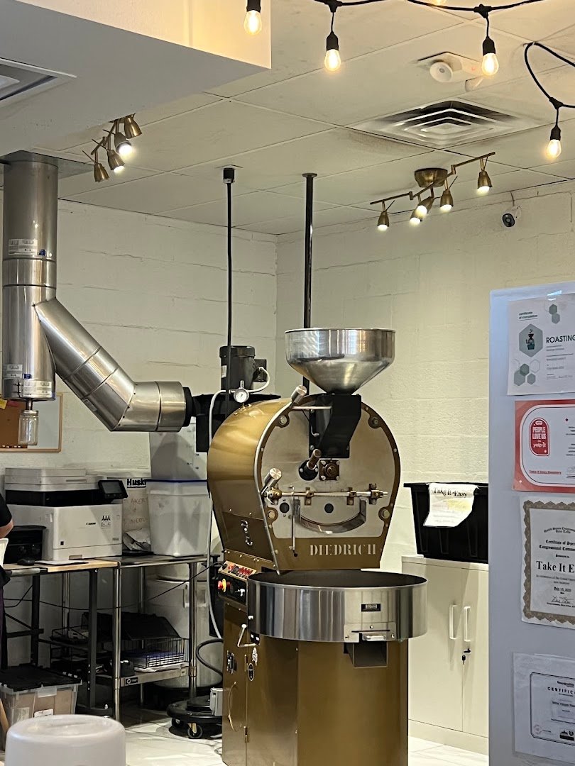Interior of Take It Easy Roasters, specialty coffee shop in Las Vegas