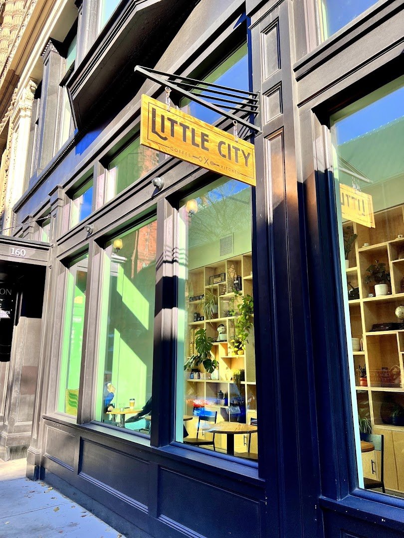 Storefront of Little City Coffee & Kitchen, specialty coffee shop in Providence