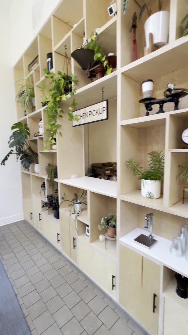 Interior of Little City Coffee & Kitchen, specialty coffee shop in Providence