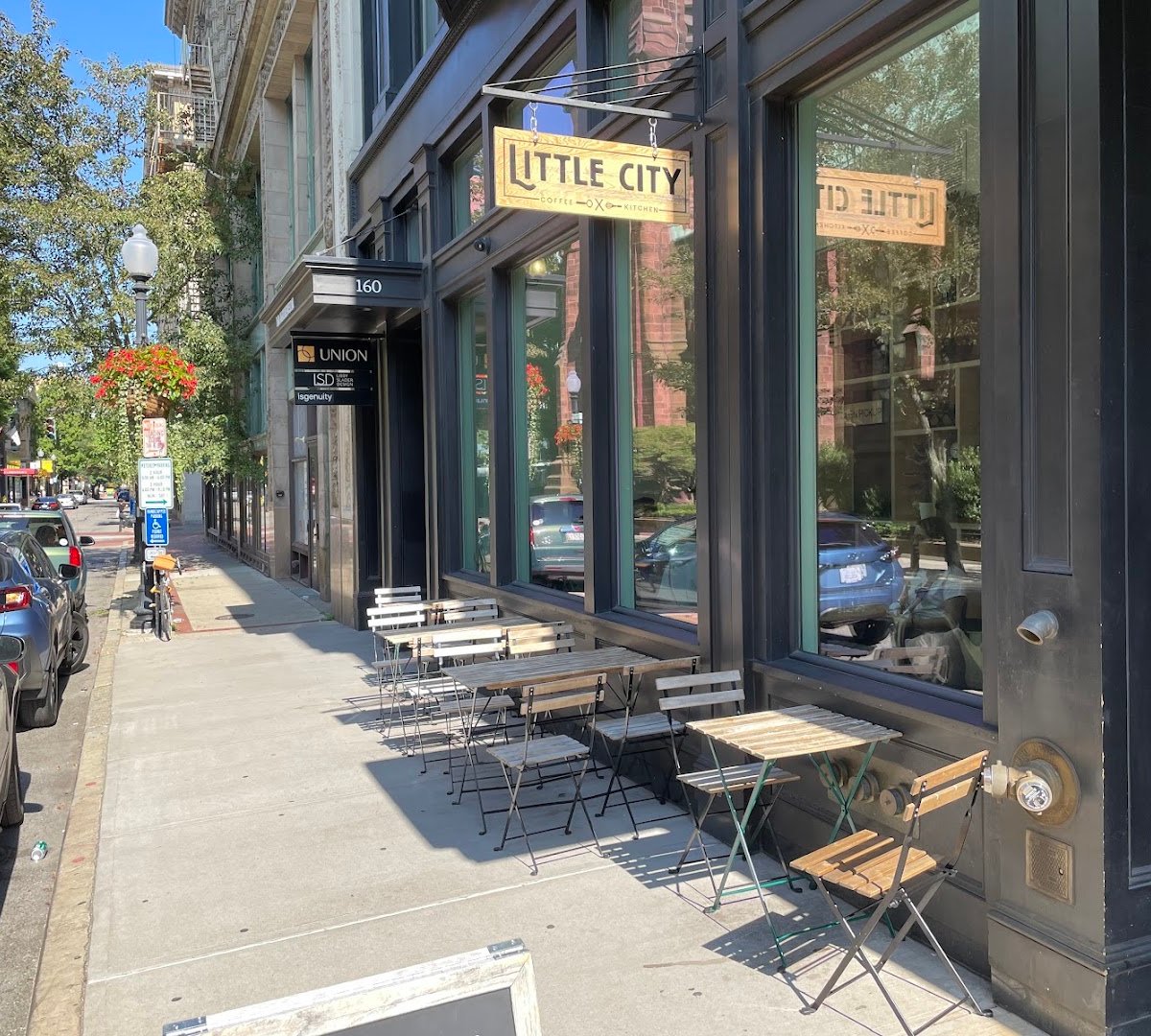 Storefront of Little City Coffee & Kitchen, specialty coffee shop in Providence