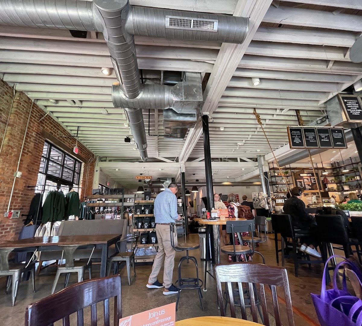 Interior of Community Matters Cafe, specialty coffee shop in Charlotte
