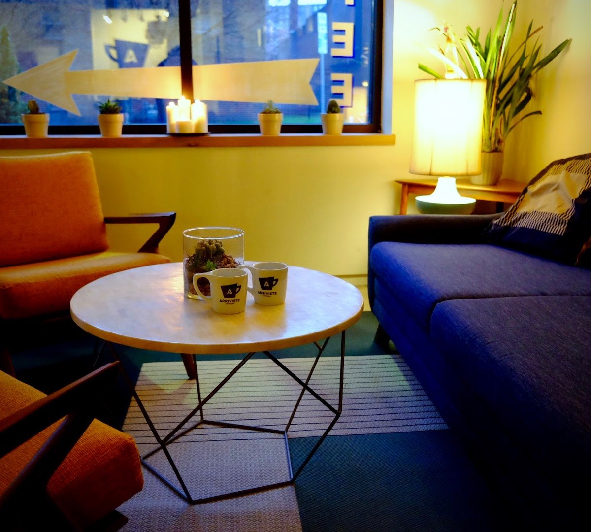 Interior of Arriviste Coffee Roasters — Shadyside, specialty coffee shop in Pittsburgh