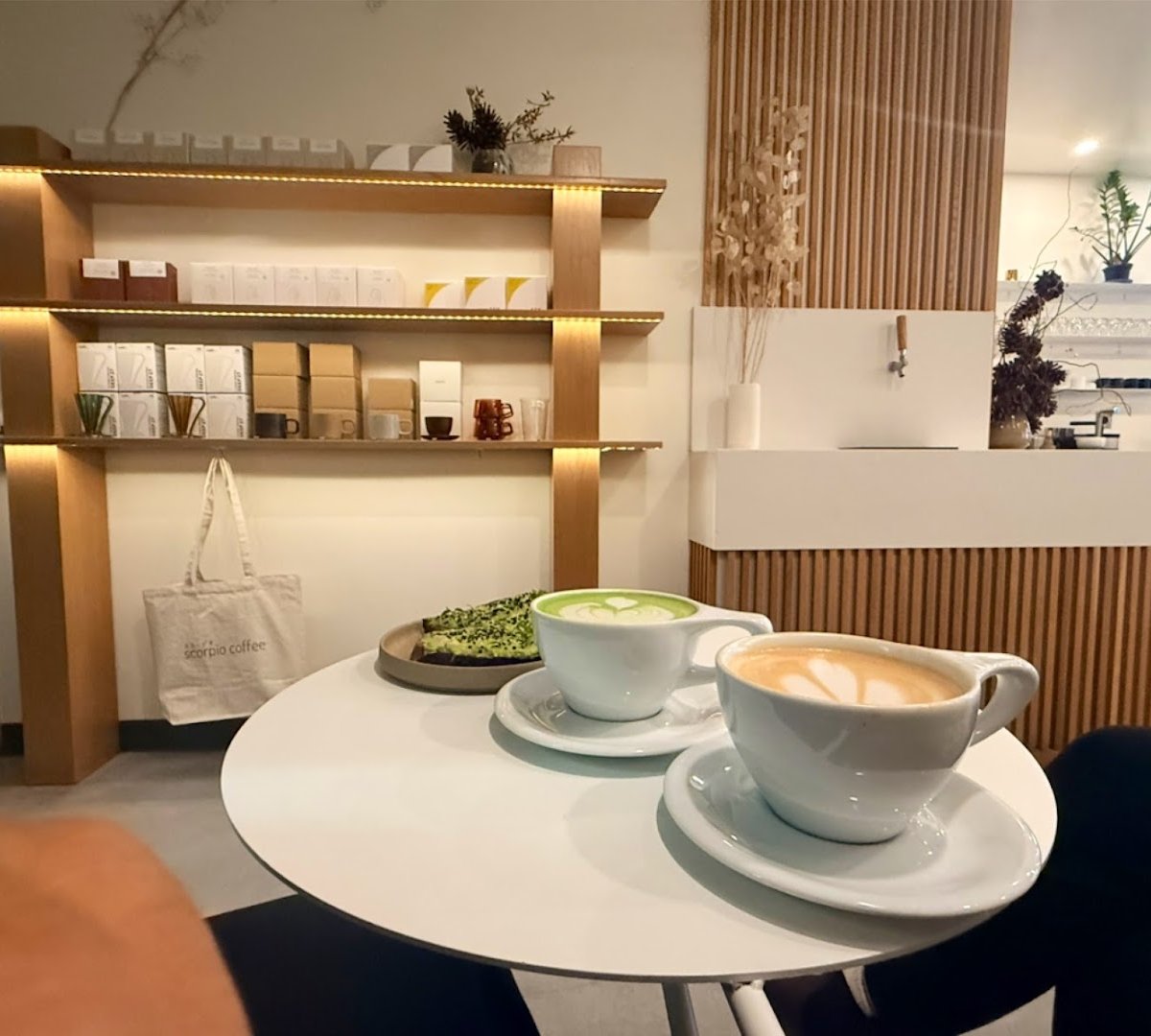 Interior of Scorpio, specialty coffee shop in Sacramento
