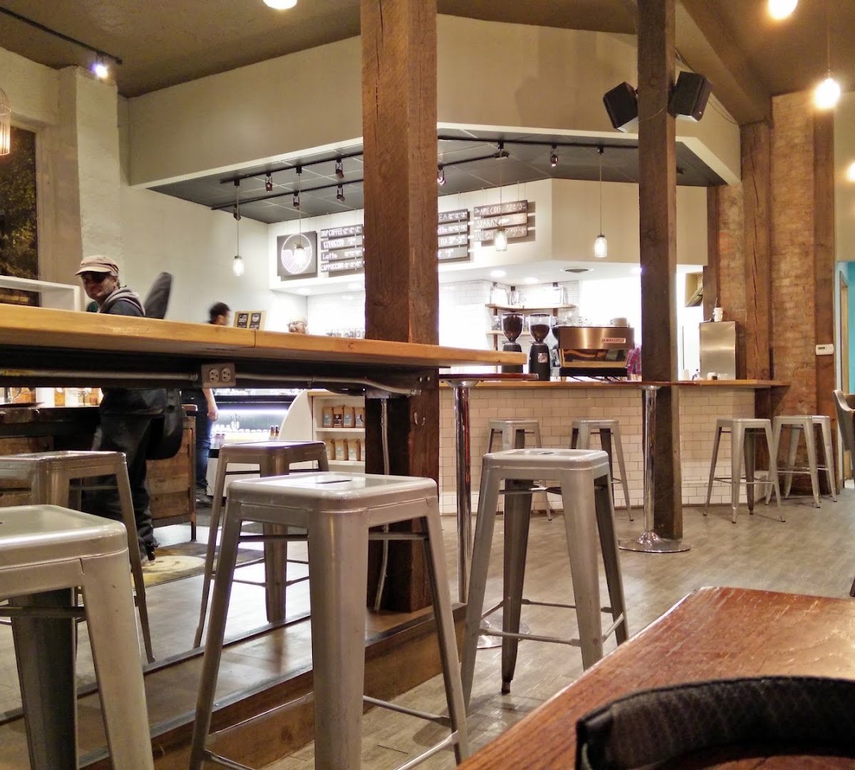 Interior of Phoenix Coffee Co., specialty coffee shop in Cleveland