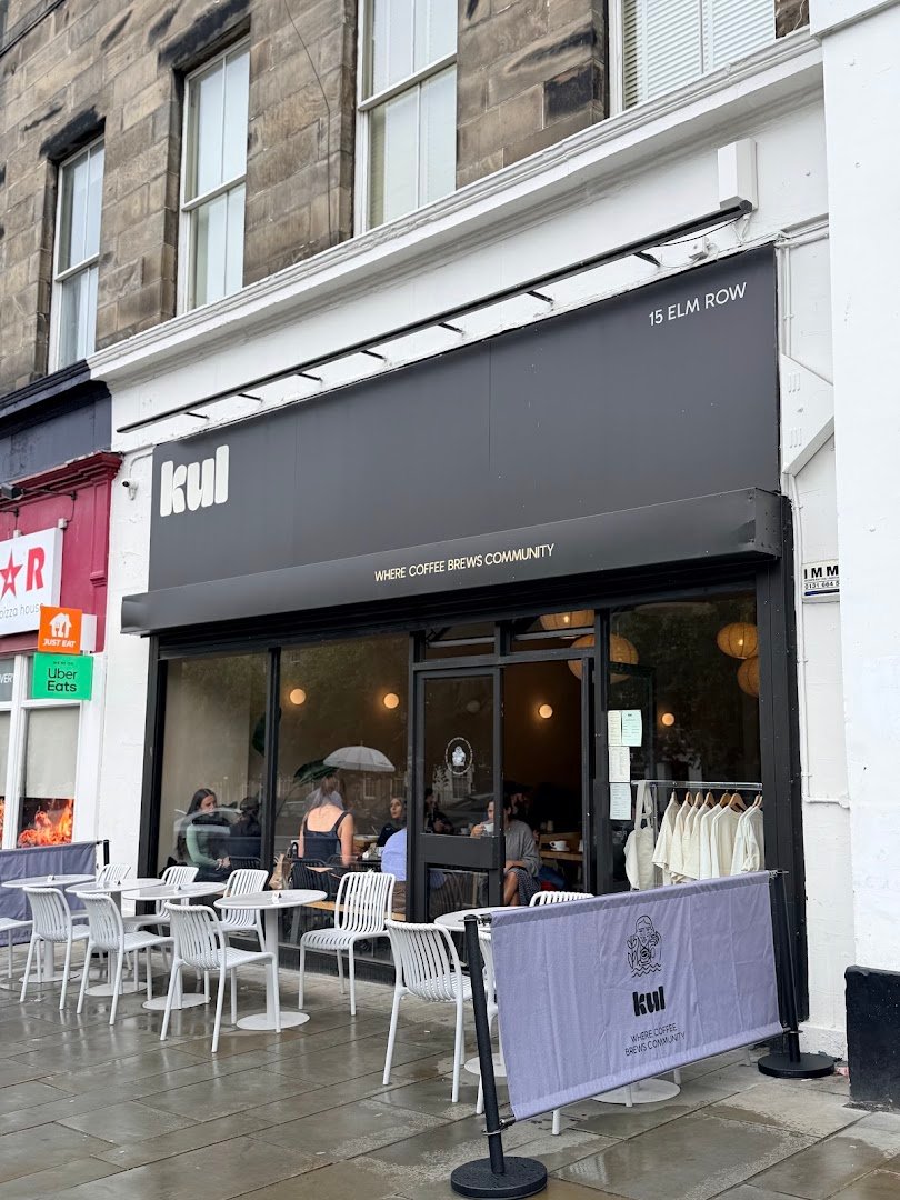Storefront of KUL COFFEE, specialty coffee shop in Edinburgh