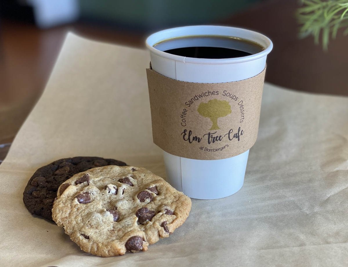 Coffee at Elm Tree Cafe at Bomberger's, specialty coffee shop in Lancaster