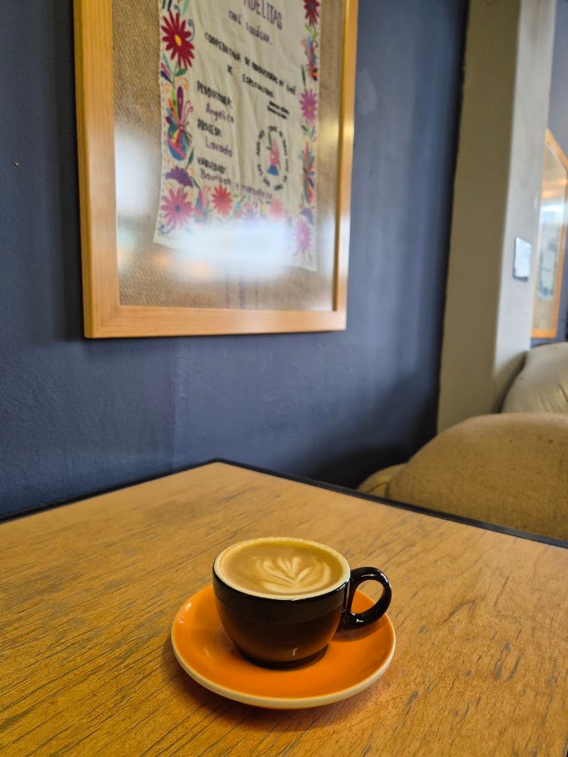 Coffee at Almanegra Café, specialty coffee shop in Mexico City