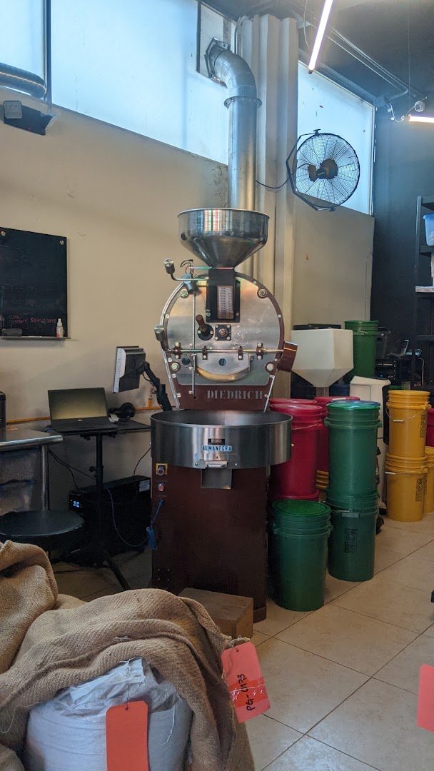 Interior of Almanegra Café, specialty coffee shop in Mexico City