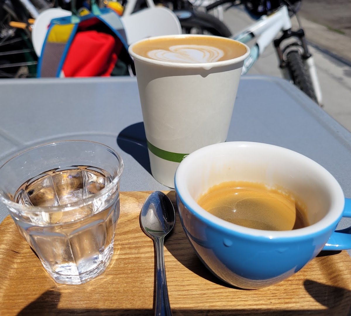 Coffee at CoRo Coffee Roastery, specialty coffee shop in Oakland