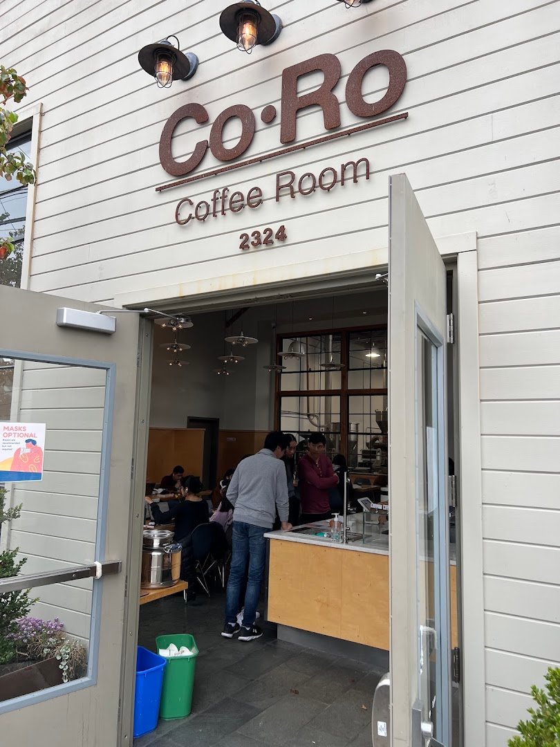 Storefront of CoRo Coffee Roastery, specialty coffee shop in Oakland